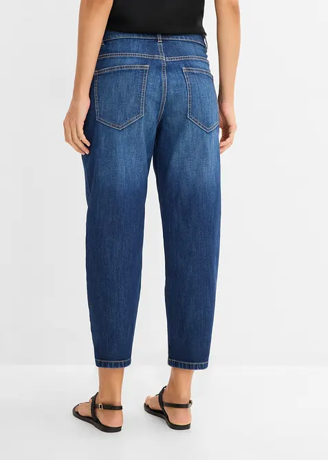 Mom jeans cropped, vita alta, bonprix