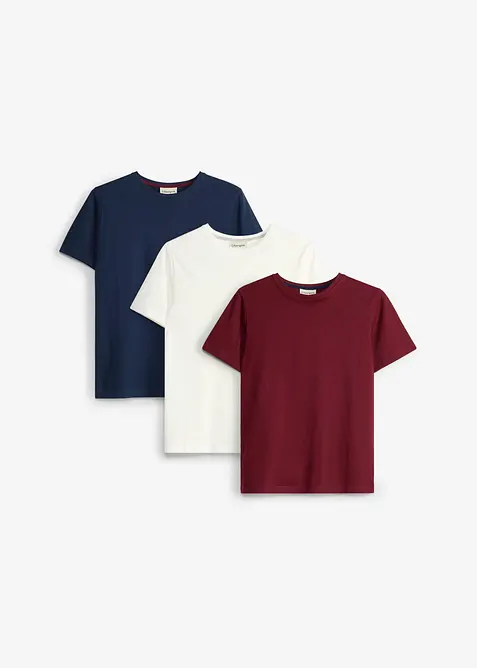 T-shirt in cotone biologico (pacco da 3), bonprix
