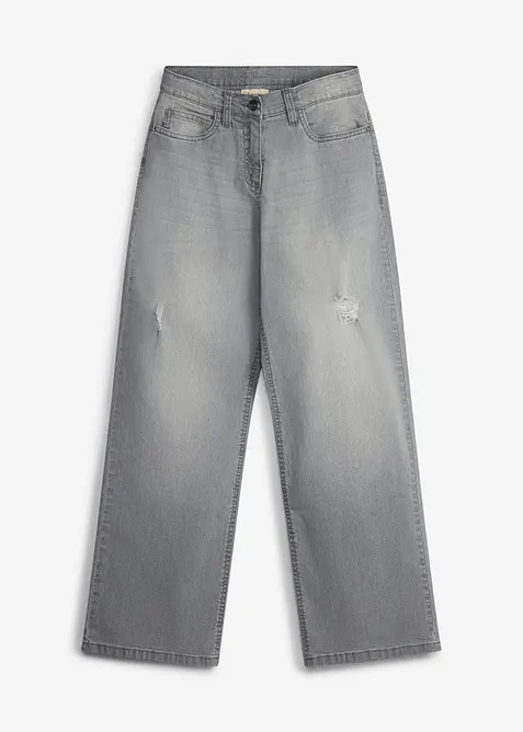 Jeans wide leg, vita media, bonprix