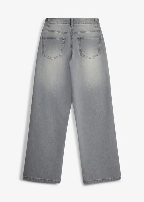 Jeans wide leg, vita media, bonprix