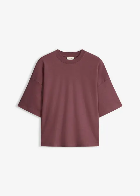 Maxi maglia corta in puro cotone biologico pesante, bonprix