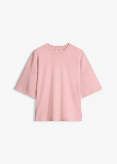 Maxi maglia corta in puro cotone biologico pesante, bonprix