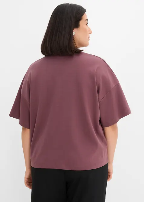 Maxi maglia corta in puro cotone biologico pesante, bonprix