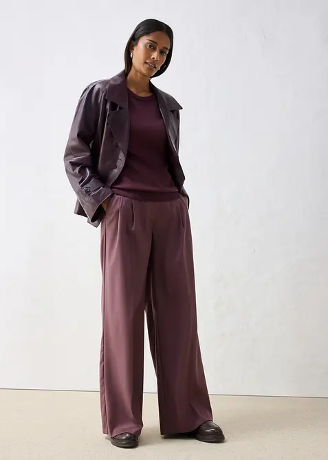 Maglione in filato fine di misto lana morbido, bonprix