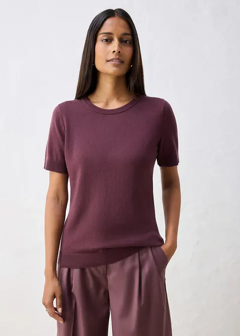 Maglione in filato fine di misto lana morbido, bonprix