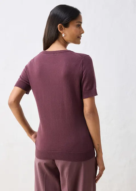 Maglione in filato fine di misto lana morbido, bonprix