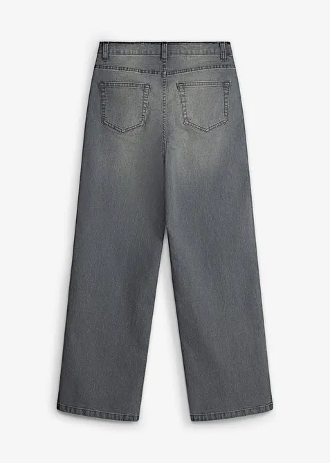 Jeans loose fit con vita regolabile, straight, bonprix