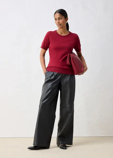 Maglione in filato fine di misto lana morbido, bonprix