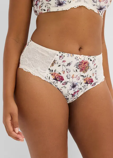 Slip alto con fantasia floreale (pacco da 2), bonprix