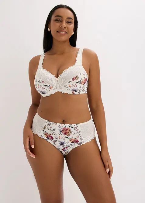 Slip alto con fantasia floreale (pacco da 2), bonprix
