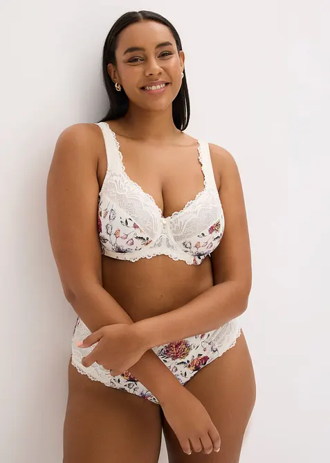 Reggiseno con ferretto e fantasia floreale (pacco da 2), bonprix
