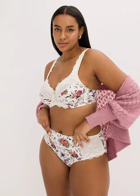 Reggiseno con ferretto e fantasia floreale (pacco da 2), bonprix