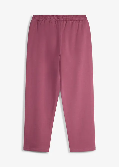 Pantaloni in felpa di puro cotone biologico, wide leg, bonprix