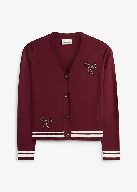 Cardigan in maglia fine di misto viscosa, bonprix