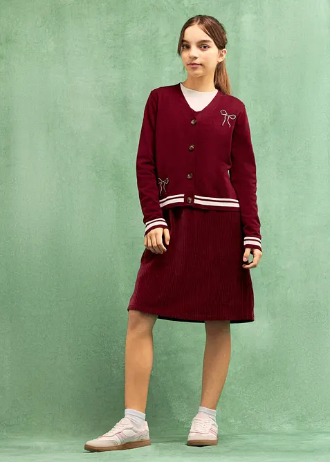Cardigan in maglia fine di misto viscosa, bonprix
