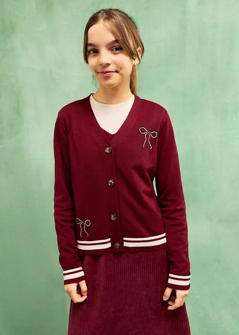 Cardigan in maglia fine di misto viscosa, bonprix