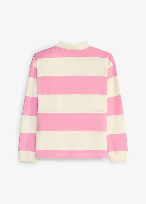 Felpa stile polo in puro cotone biologico, bonprix
