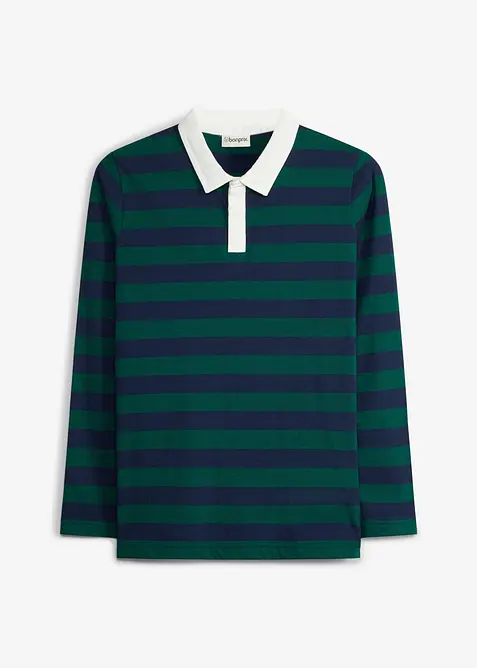 Polo a maniche lunghe in cotone biologico morbido, bonprix