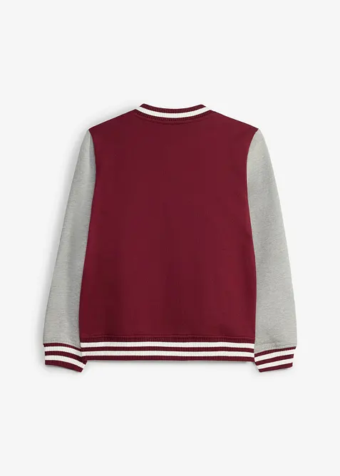 Giacca varsity in felpa di cotone morbido, bonprix