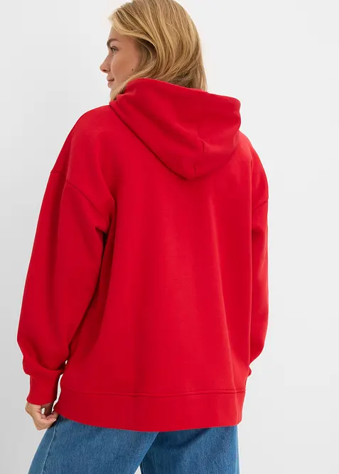 Felpa oversize in puro cotone con cappuccio, bonprix