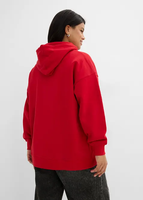Felpa oversize in puro cotone con cappuccio, bonprix