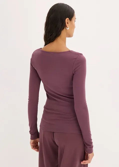 Maglia a maniche lunghe con scollo quadrato, bonprix
