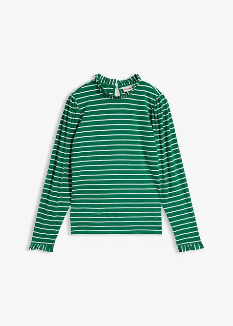 Maglia a maniche lunghe con ruches, bonprix