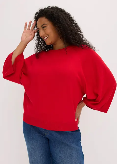 Maglione oversize in filato fine, bonprix
