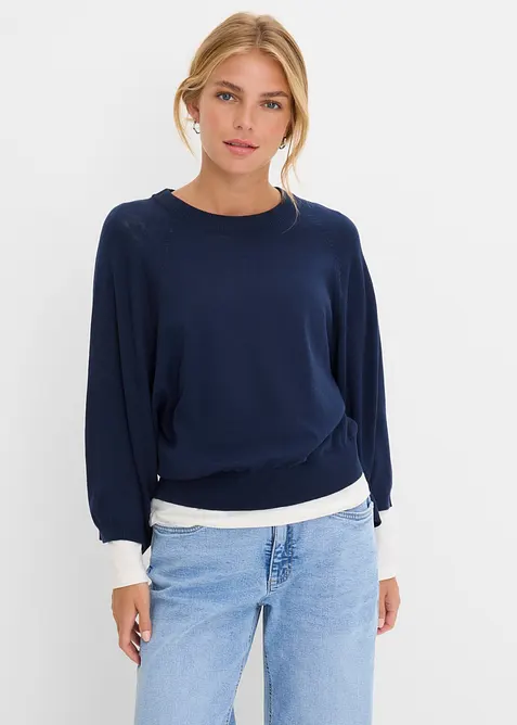 Maglione oversize in filato fine, bonprix