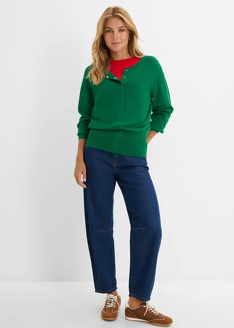 Cardigan in filato fine di misto viscosa morbido, bonprix