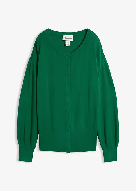 Cardigan in filato fine di misto viscosa morbido, bonprix