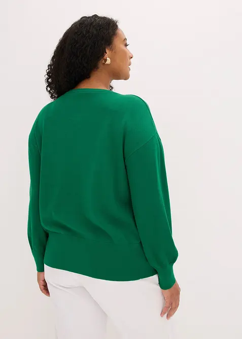 Cardigan in filato fine di misto viscosa morbido, bonprix