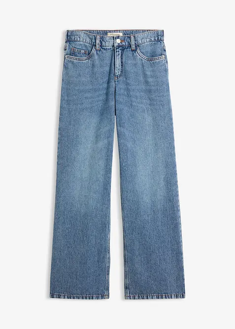 Jeans wide leg, vita media, bonprix