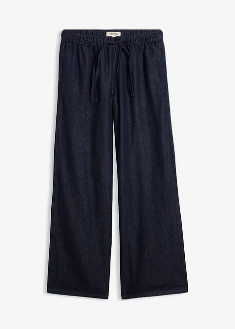Jeans wide leg leggeri, vita media, bonprix