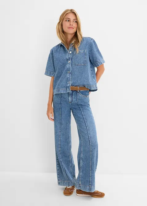 Camicia in jeans di puro cotone, bonprix