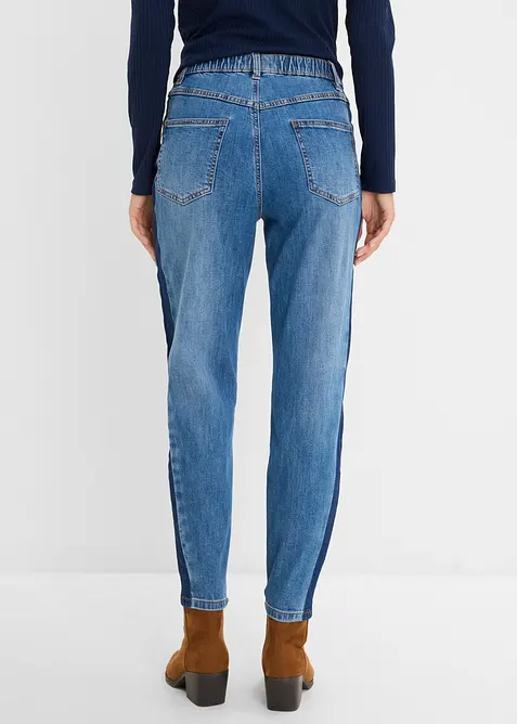 Mom jeans cropped, vita alta, bonprix