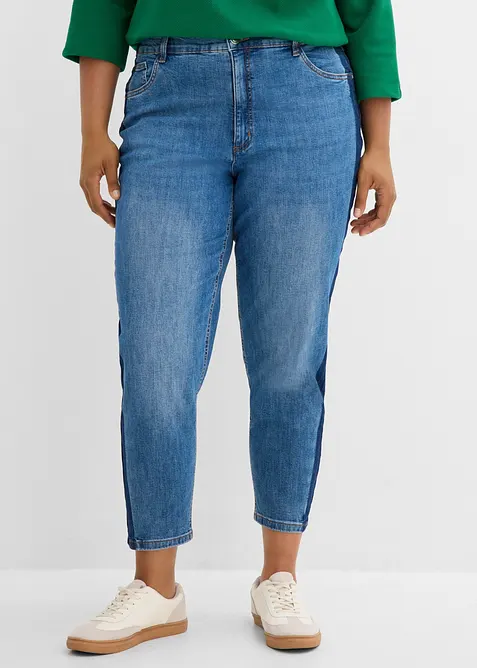 Mom jeans cropped, vita alta, bonprix