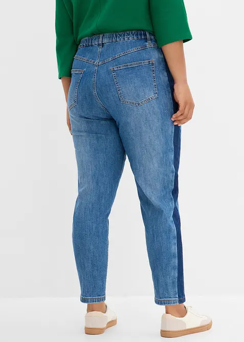Mom jeans cropped, vita alta, bonprix
