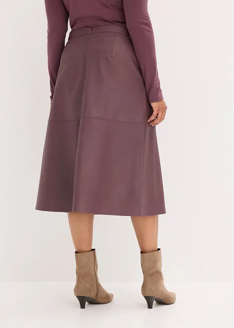 Gonna midi in similpelle, bonprix