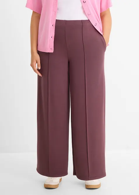 Pantaloni in misto viscosa effetto neoprene, bonprix