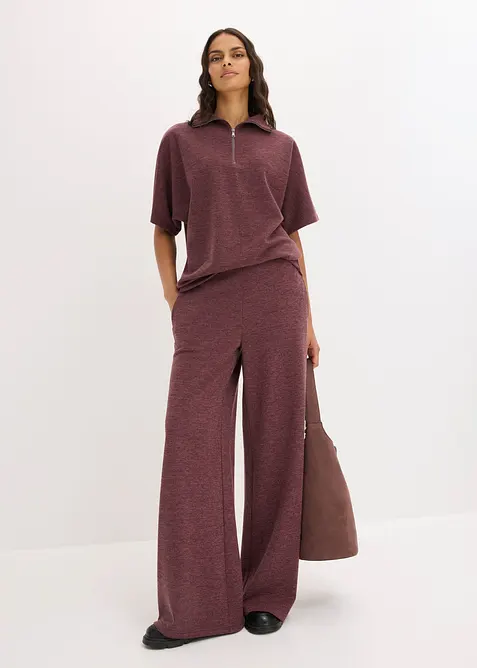 Pantaloni larghi in piquet, bonprix
