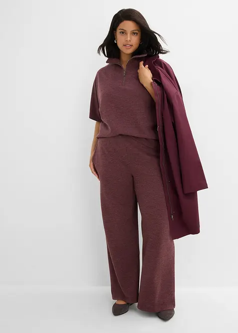 Pantaloni larghi in piquet, bonprix