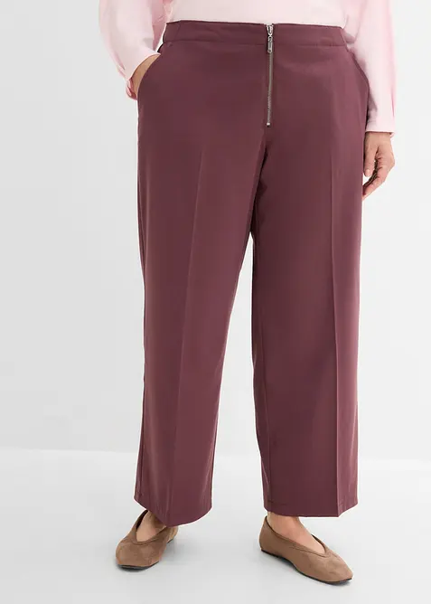 Pantaloni con pinces e cerniera, bonprix