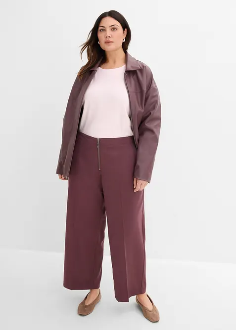 Pantaloni con pinces e cerniera, bonprix