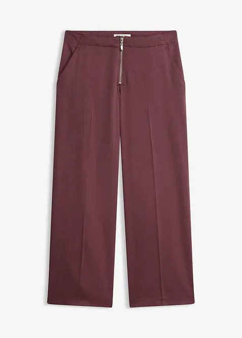 Pantaloni con pinces e cerniera, bonprix