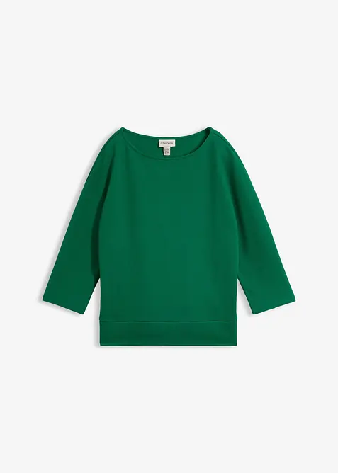 Maglia strutturata in interlock di misto cotone, bonprix