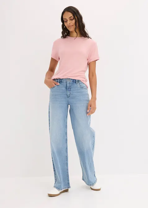 T-shirt effetto 2 in 1 in misto viscosa, bonprix