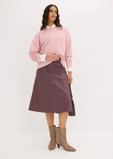 Felpa oversize in misto viscosa, bonprix