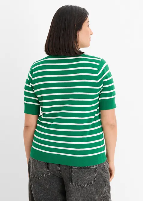 Maglione a maniche corte in filato fine di misto viscosa, bonprix