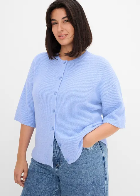 Cardigan ampo in misto lana morbido, bonprix